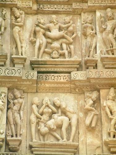 Khajuraho - Kamasutra positions inscribed at Khajuraho.