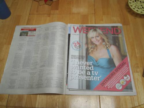 Saturday's edition - The latest copy of the Irish Independent. It is Saturday's edition and we get it every week because i has the TV listings. It never really does have all tha much news, though!