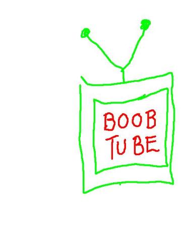 Watching tv is a winter activity - It rains here a lot so we get alot of use out of our tv. If it broke there would be panic! I made this logo with Corel Paint Essentials and my new Wacom Graphire 4 Graphics Tablet. As you can see I am still trying to get the hang of using it!
