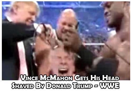 Donald Trump Wrestlemania - Vince McMahon gets his head shaved by Donald Trump at WWE Wrestlemania