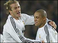 Beckham and Carlos - Beckham and Carlos in their Real Madrid heydays.