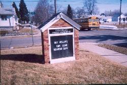 Tribute To My Dad - This picture--taken by good friend and fellow church member, Paul Bickel (who also designed the message)--shows what the sign outside our church said for several days after my dad, Raymond Woodford Phillips, passed away.  They say that people don't die of Parkinson's--and my dad didn't, either--but it does weaken other parts of the body and causes trouble in navigation on frequent occasions.