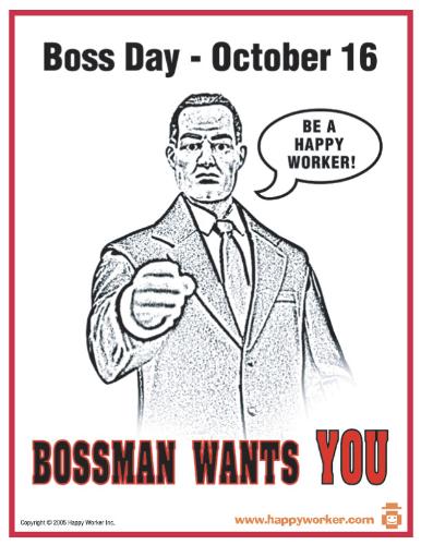 Boss Day - 16th October is Boss day