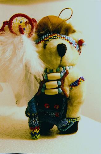 Swift Bear with Dreamcatcher Staff - photo of my teddy bear I make