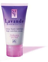 Intense Nutrition Cream - Rediscover the comfort of soft, smooth skin... Specially formulated for dry feet this rich, non-greasy daily cream associate the regenerating virtues of lavender essential oil to the purifying effectiveness of Palmarosa oil and the nourishing power of grapeseed oil and shea butter. Your feet are nourished and hydrated. Dry and rough areas are smoothed. Your skin is soft and supple.