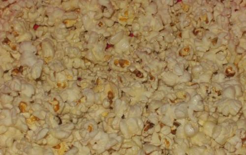 Popcorn - I love popcorn with real butter and salt. It's one of my favorite snacks!
