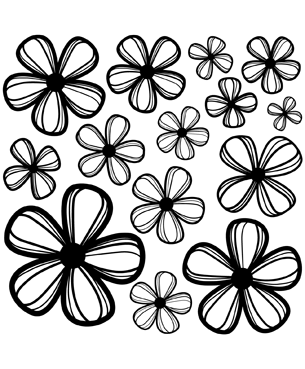 flower decal - new age wall decal