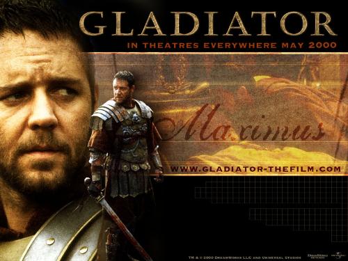 Gladiator - film - Gladiator is a 2000 historical action/drama film directed by Ridley Scott, starring Russell Crowe and Joaquin Phoenix. Crowe portrays the loyal General Maximus Decimus Meridius, who is betrayed when the Emperor's ambitious son Commodus (Phoenix) murders his father and seizes the throne. Reduced to slavery, Maximus rises through the ranks of the gladiatorial arena to avenge the murder of his family and his Emperor.  The film won five Academy Awards in the 73rd Academy Awards ceremony, including the Academy Award for Best Picture. While Gladiator was criticized by historians for its historical inaccuracies, its epic scope and intense battle scenes won praise. The film's success may have helped to revive the historical epic genre, with subsequent films such as Troy, Alexander, 300 and Kingdom of Heaven, the last of which was also directed by Scott.