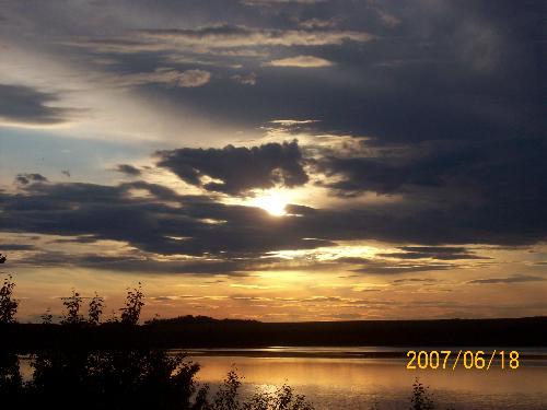 Sunset at Haunted Lake - We live on the Lake and this is just one of the sunsets we get each and every day here at Haunted Lake in Alix, AB
