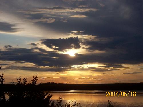 Sunset At Haunted Lake - Just another daily sunset on the acreage.