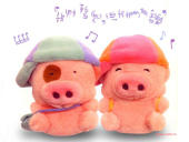 Cartoon - Two cute piglets