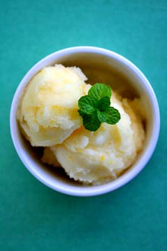 Lemon sorbet - I love the taste of lemon at any desert.