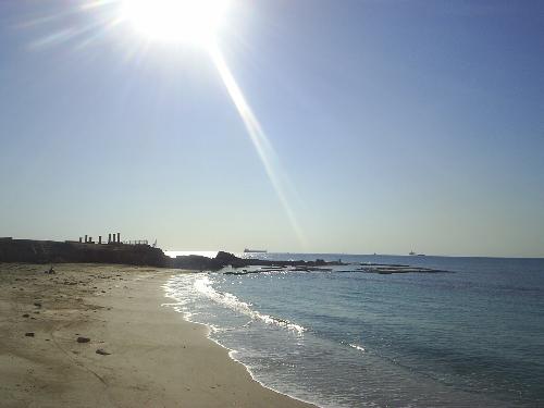 Coast of Israel - I really don't remember exactly where I took this picture. It was of the coast of Israel somewhere... The water there was very clear and refreshing. I ended up taking so many pictures in this area just because of how peaceful it was.