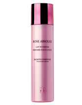 Rose Absolute Perfumed Body Lotion - Wrap yourself in a bewitching fragrance. Rose Absolute Perfumed Body Lotion envelops you in smooth, voluptuous floral notes. Thanks to its moisturising texture, enriched with palm oil and its silky texture, it melts on your skin, leaving a bewitching and sensual veil of fragrance.