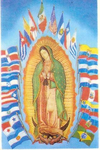 Our Lady of Guadalupe - One of my favorite images of Our Lady of Guadalupe: Our Lady surrounded by the flags.