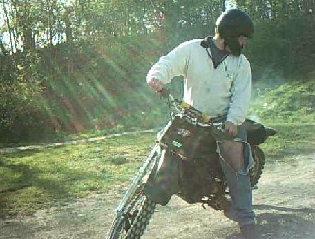 motox burnout  - start of a burnout