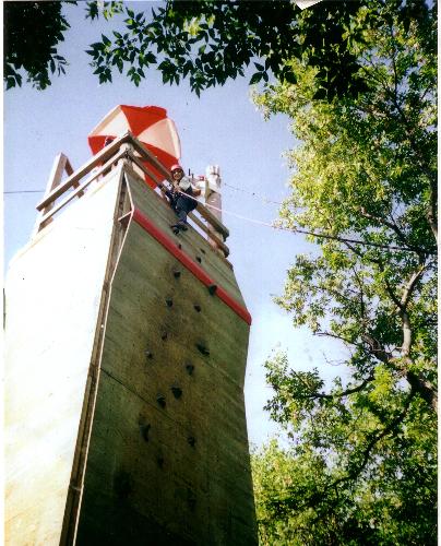 Pushing beyond my comfort zone - This picture was taken after my ascent up the 60 foot rock wall. It is a constant reminder of how important it is to 'fly high with your own wings' even when you are afraid of falling.