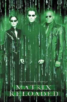 The Matrix Reloaded - The Matrix Reloaded main characters with Neo, Trinity and Morpheus.