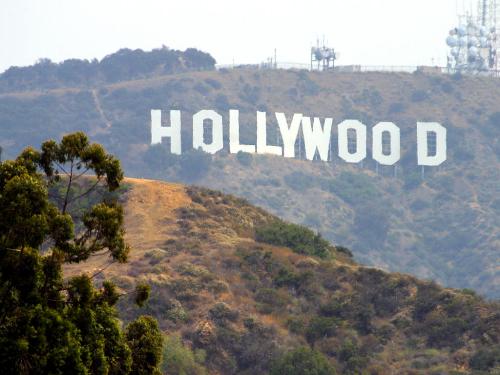 Hollywood - shows the image of the big writing of Hollywood in L.A.