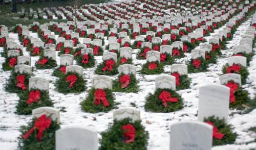 Arlington Cemetery at Christmas time -  Rest well my brothers.  Know the line was held, your job is done