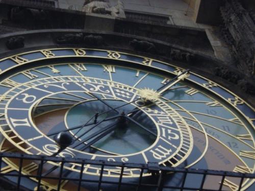 Clock in Prague City Center - I took this picture in January 2007 when I was visiting Prague. A beautiful city! and I think this picture shows some of that!