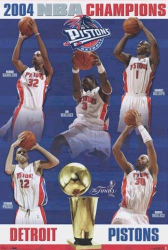 Detroit Pistons 2004 NBA Champions - The Pistons Starting Five