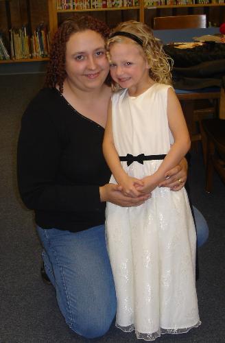 Macs Pre K Fashion show - MacKayla and Mommy (me) PreK fashion show 2007