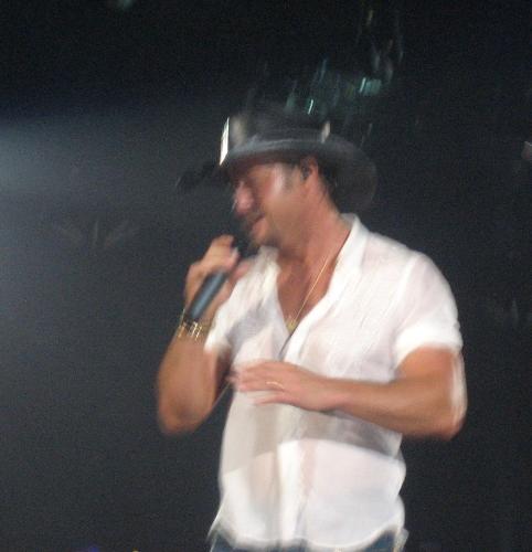 Tim McGraw - A little fuzzy but I was still thisclose to him. And I got to touch him