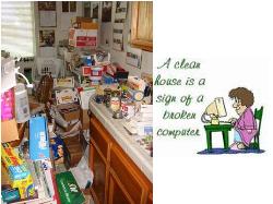 Cartoon - Clean vs Messy House