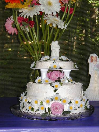 3-tiered Wedding Cake - For my son's wedding