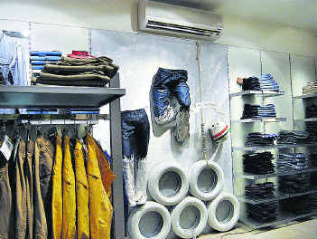 Shopping - A picture of a store display with cowboy theme.
