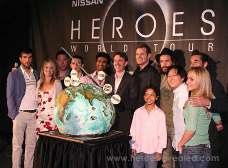 heroes cast - photo taken on June 21, 2007 at Gower Studios Hollywood to promote the August 28 release of Heroes: Season 1 DVD.