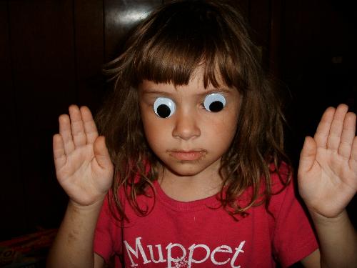 Girl with Googly Eyes - These discussions make my eyes look like this!