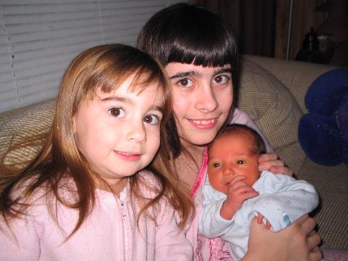 My babies - This is a few days after I had my son. My 3 gorgeous babies