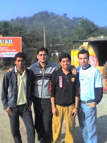 me n friends - me n my frnds at katra way towards vaishnodevi.