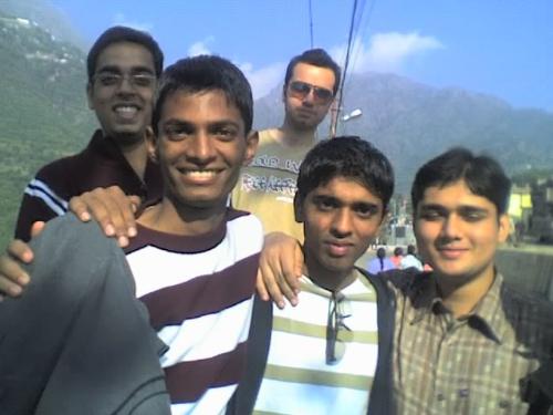 me and friends - me with friends at vaishnodevi..