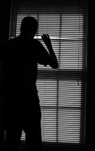 That's me, Looking out the window. - That was shot at noon time when the sun is high in the air and bright.