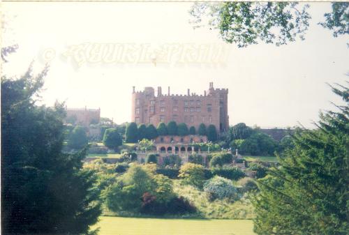 Powis Castle - the view of the castle from the south side, by the park
