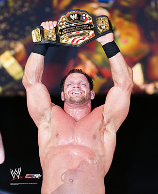 Chris Benoit with the WWE Belt - Chris Benoit after winning the WWE Belt.