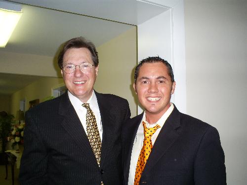 Squire Parsons and his son Sam - This is the picture I got to take of Mr. Parsons and his son Sam after the service that night. Sam is just as great a singer as his dad! It was really a blessing to have them at our church.