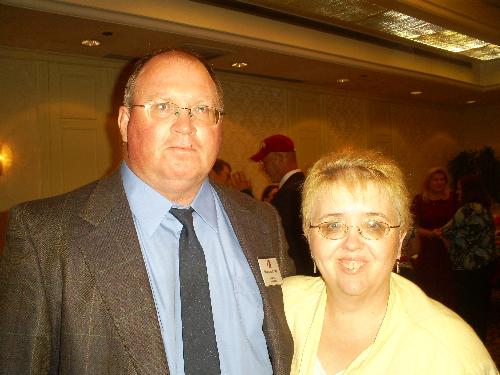 My husband Steve and Myself - Steve's convention always has a banquet at the end on Saturday night so I get to go with him. He gets all dressed up so I wanted to have my picture made with him LOL.
