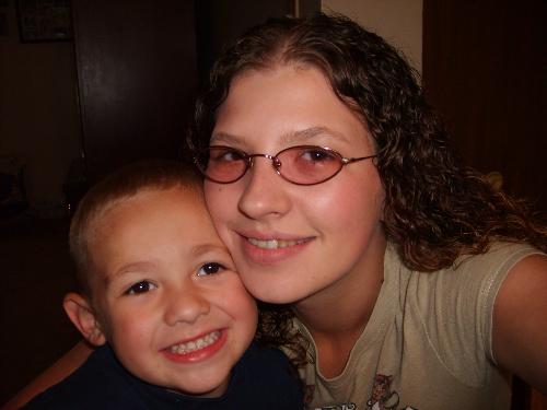 My baby boy - I took this picture of me and my son about 1 month ago. He is very charming and sweet. He gets along with his sister to. Which is good. We just love him sooo much.