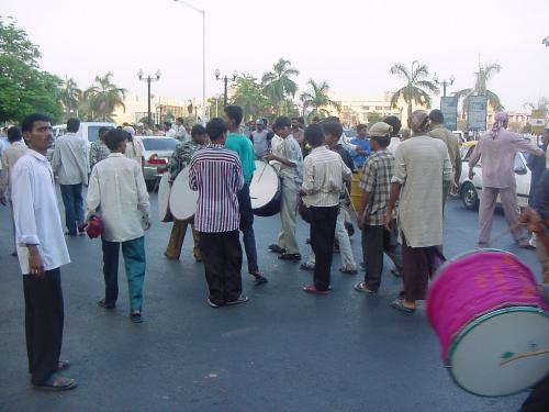 India Mumbai -  India Mumbai drummers in parade.