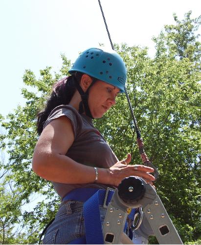 Me getting myself off the cable.... - No longer getting hooked up.