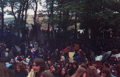 Crowd at the concert - Note the wigwams in the backgound?