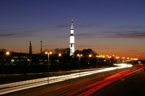 The Rocket in Huntsville, AL - Sky scene of the rocket in Huntsville, Alabama