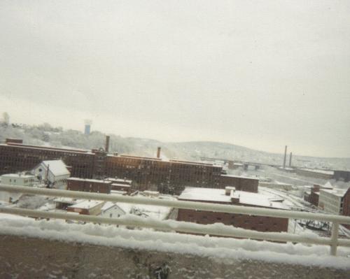 Lawrence, MA winter - This is the view of Lawrence, Massachusetts in the winter from the 11th floor of the Museum Square apartment building.
