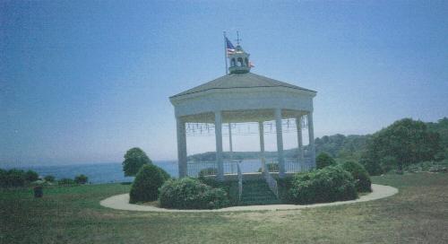 gazebo at Half Moon Beach - This is the gazebo on the grassy area of half moon beach in gloucester, massachusetts.