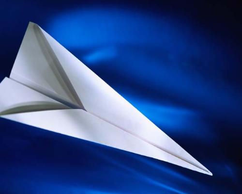 Paper Airplane - This is a photo of a paper airplane...this is one of my son's favorite toys....