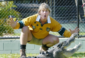 steve irwin - steve irwin with crocodile